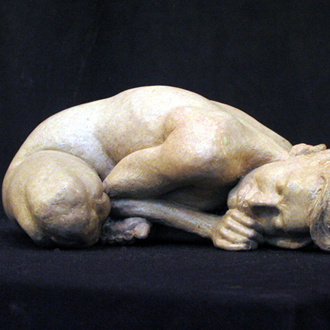limited edition bronze figurative sculpture female nude respite